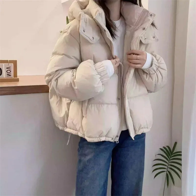 Wilhelmina | Black Hooded Puffer Jacket Coat With Fur Trim