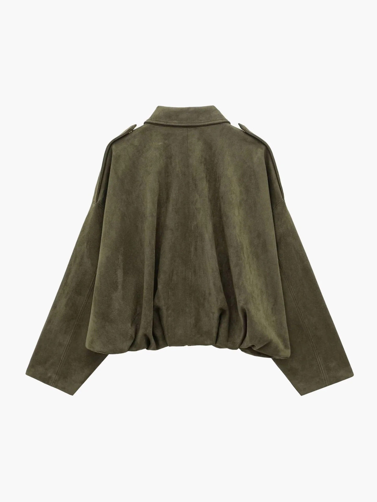 Oriane | Faux Suede Leather Fur Bomber Jacket For Women