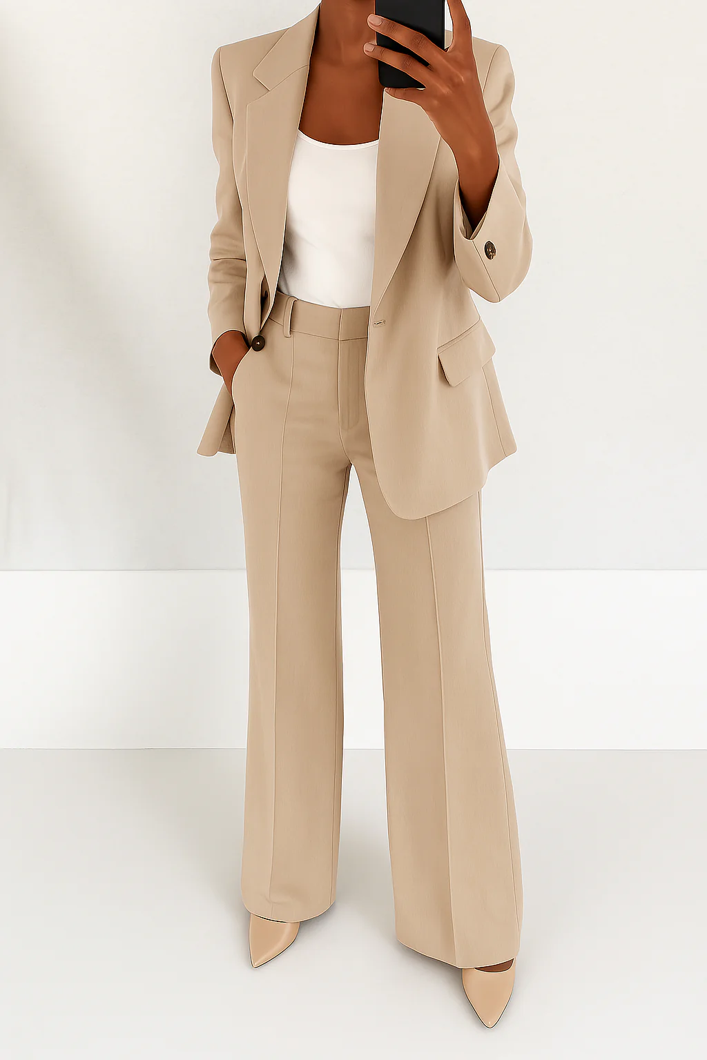 Yolanda | Black Velvet & Leather Winter Blazer