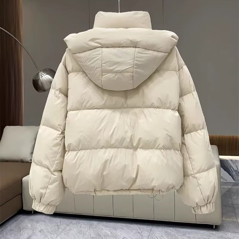 Wilhelmina | Black Hooded Puffer Jacket Coat With Fur Trim