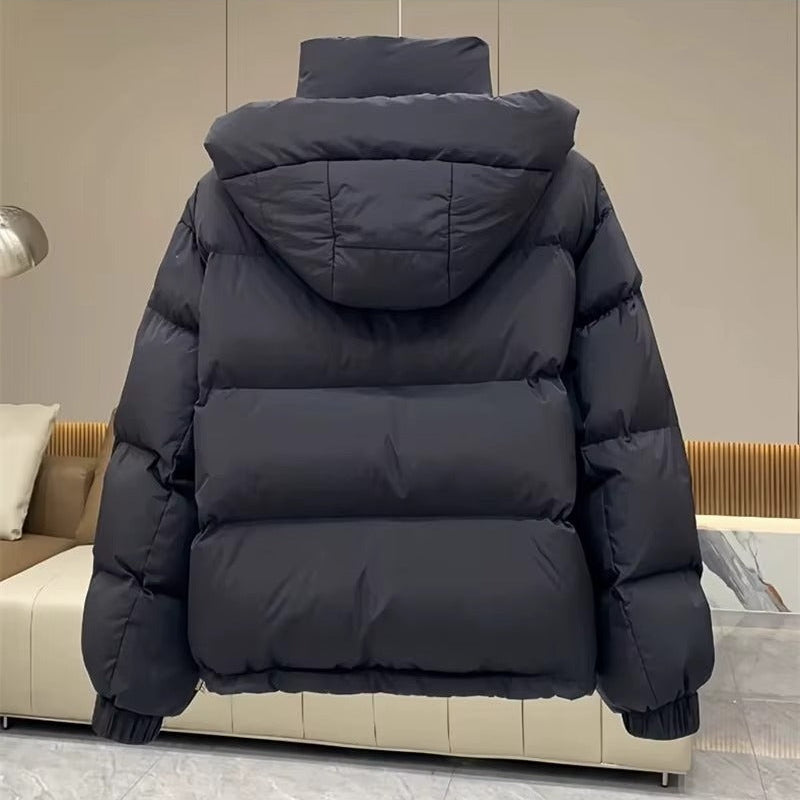 Wilhelmina | Black Hooded Puffer Jacket Coat With Fur Trim