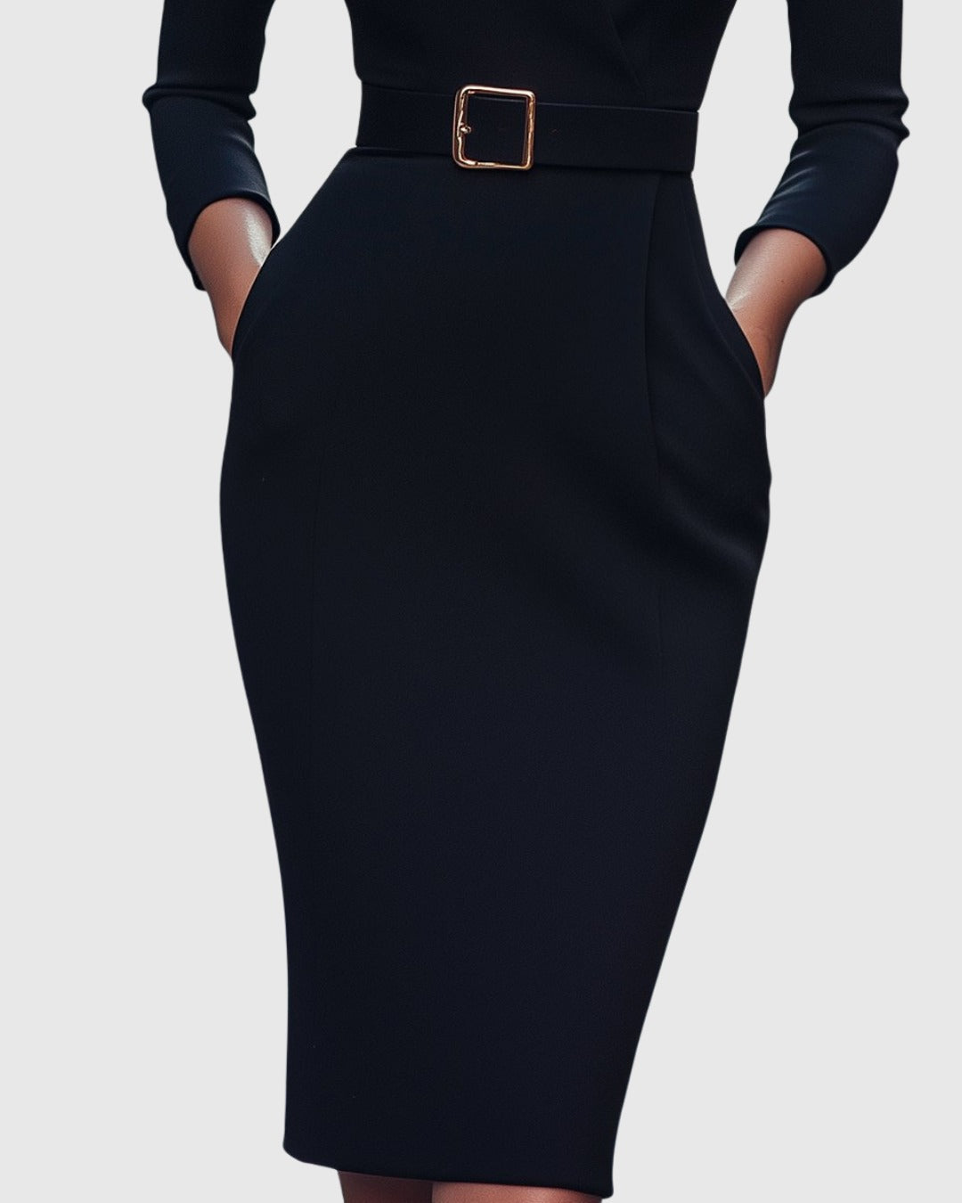 Iliana | Women's Cocktail Dresses Bodycon Midi Long Sleeve