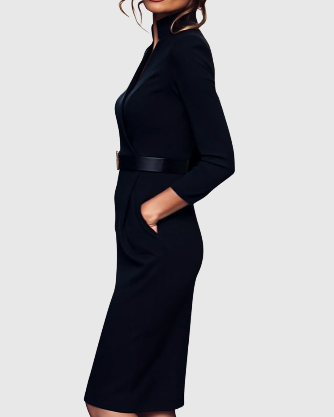Iliana | Women's Cocktail Dresses Bodycon Midi Long Sleeve