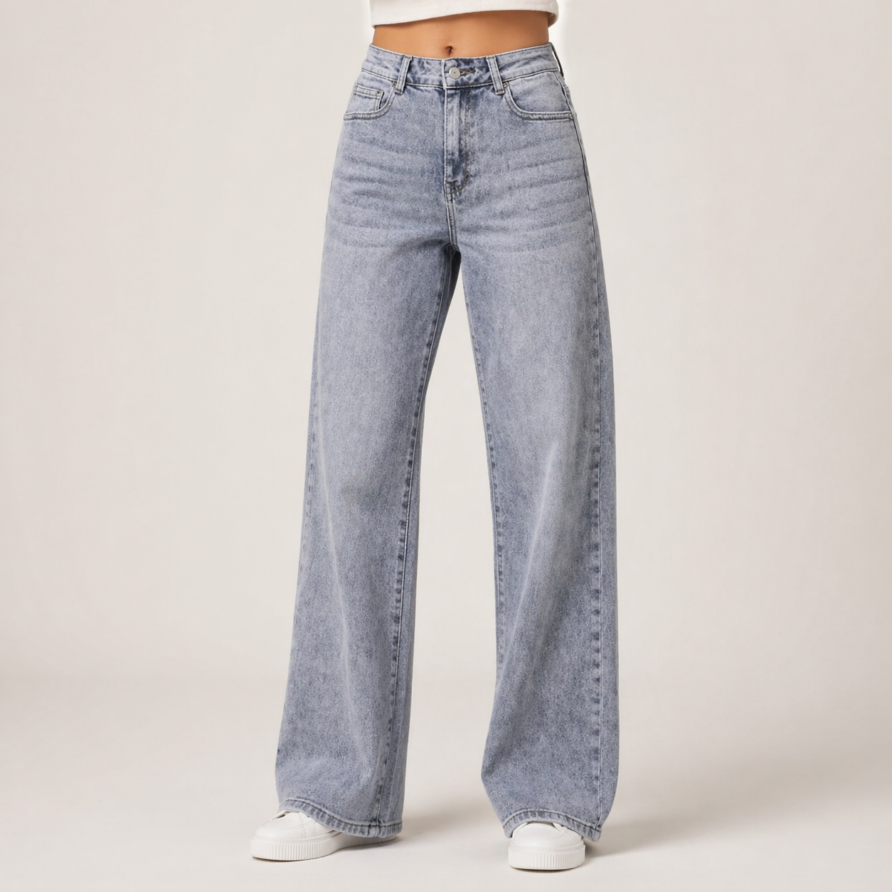 Sidonie | Black Stretchy High Waist Wide Leg Pants