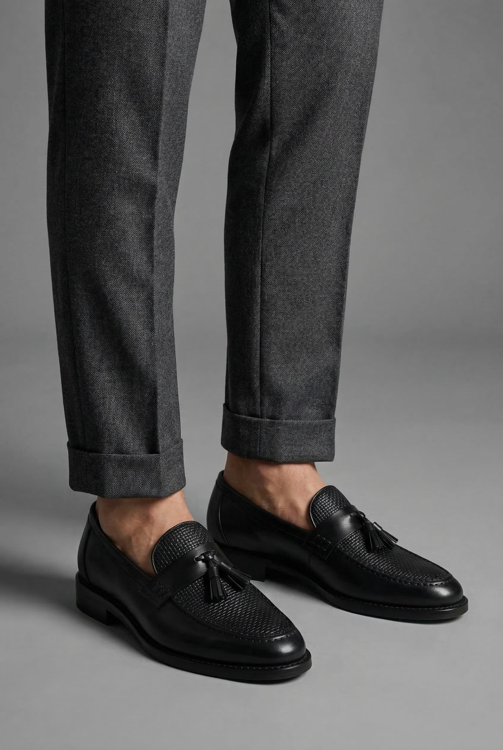 Bastian | Woven Tassel Slip On Loafers Smart Casual Footwear