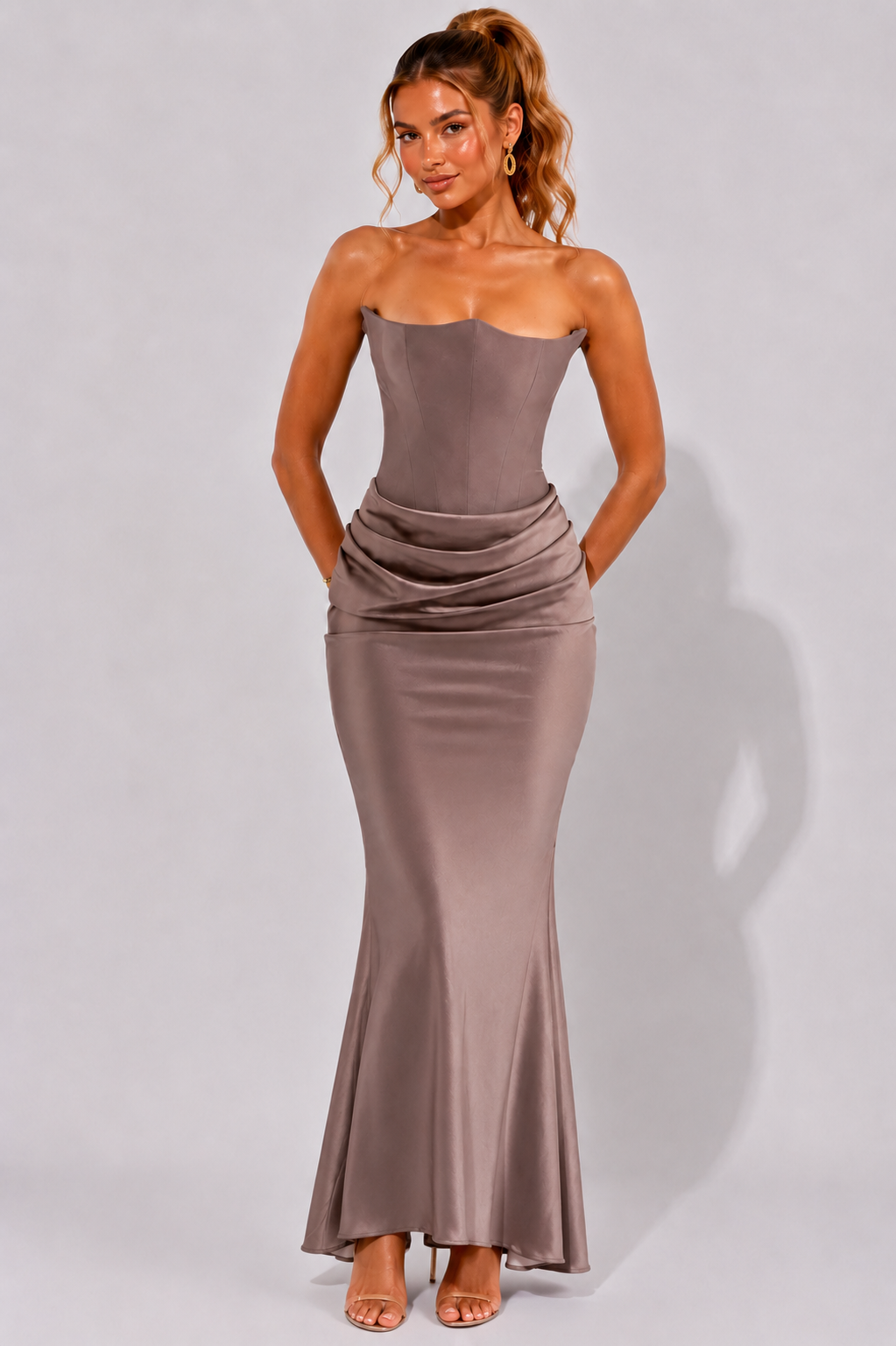 Amandine | Strapless Ball Gown Wedding Guest Dress