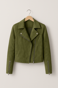 Fenella | Fringed Leather Biker Jacket for Women