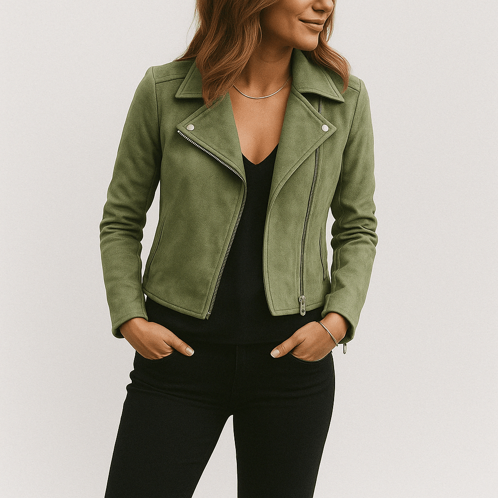 Fenella | Fringed Leather Biker Jacket for Women