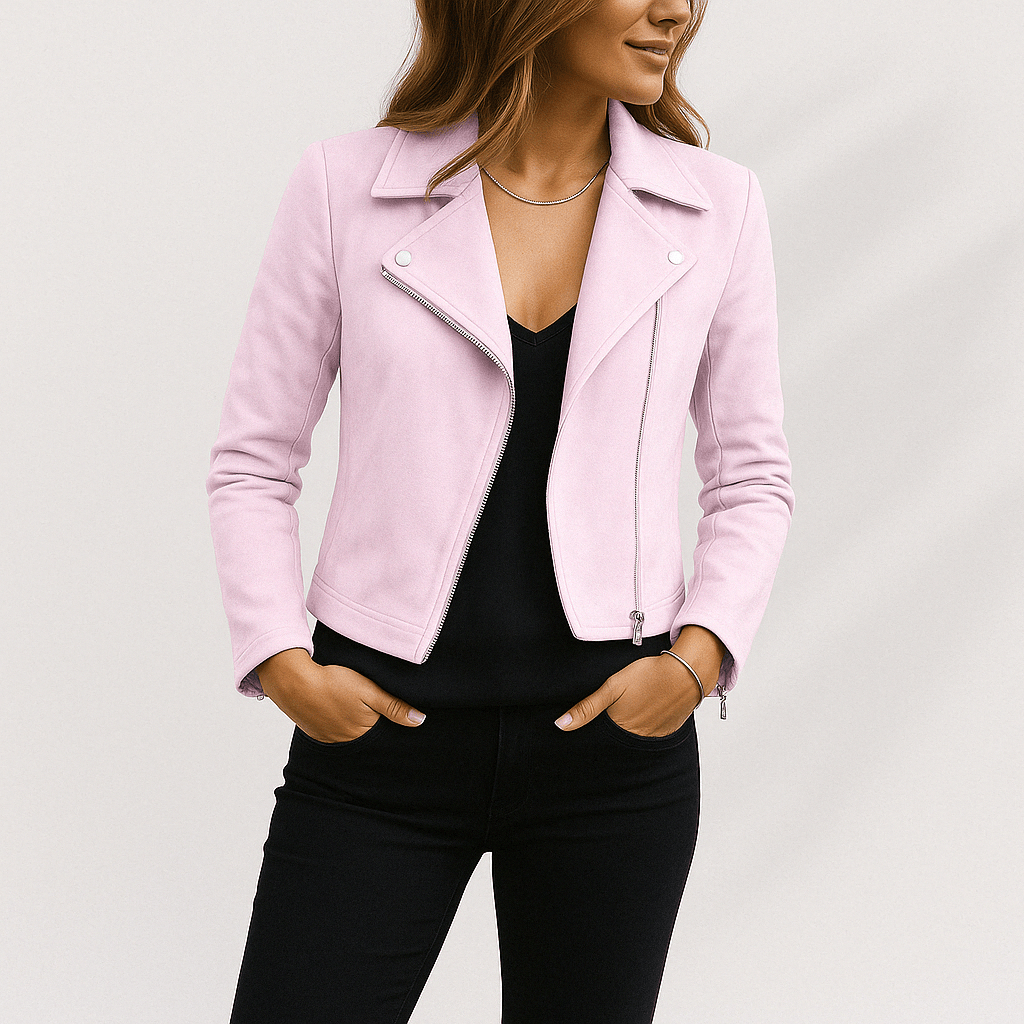 Fenella | Fringed Leather Biker Jacket for Women