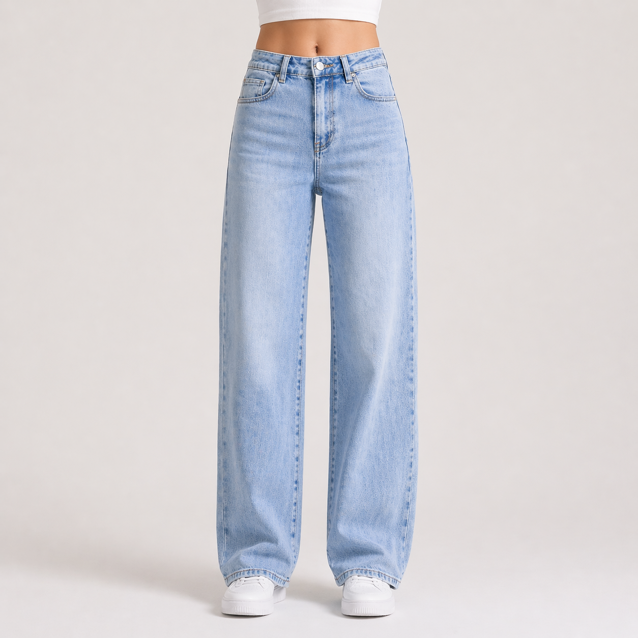 Sidonie | Black Stretchy High Waist Wide Leg Pants