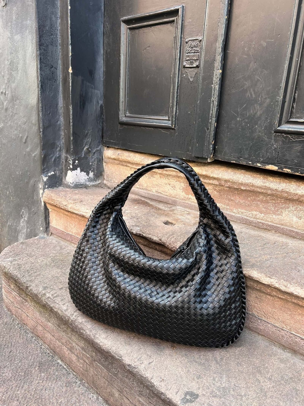 Iliana | Oversized Woven Tote Bag in Handwoven Overalls Style