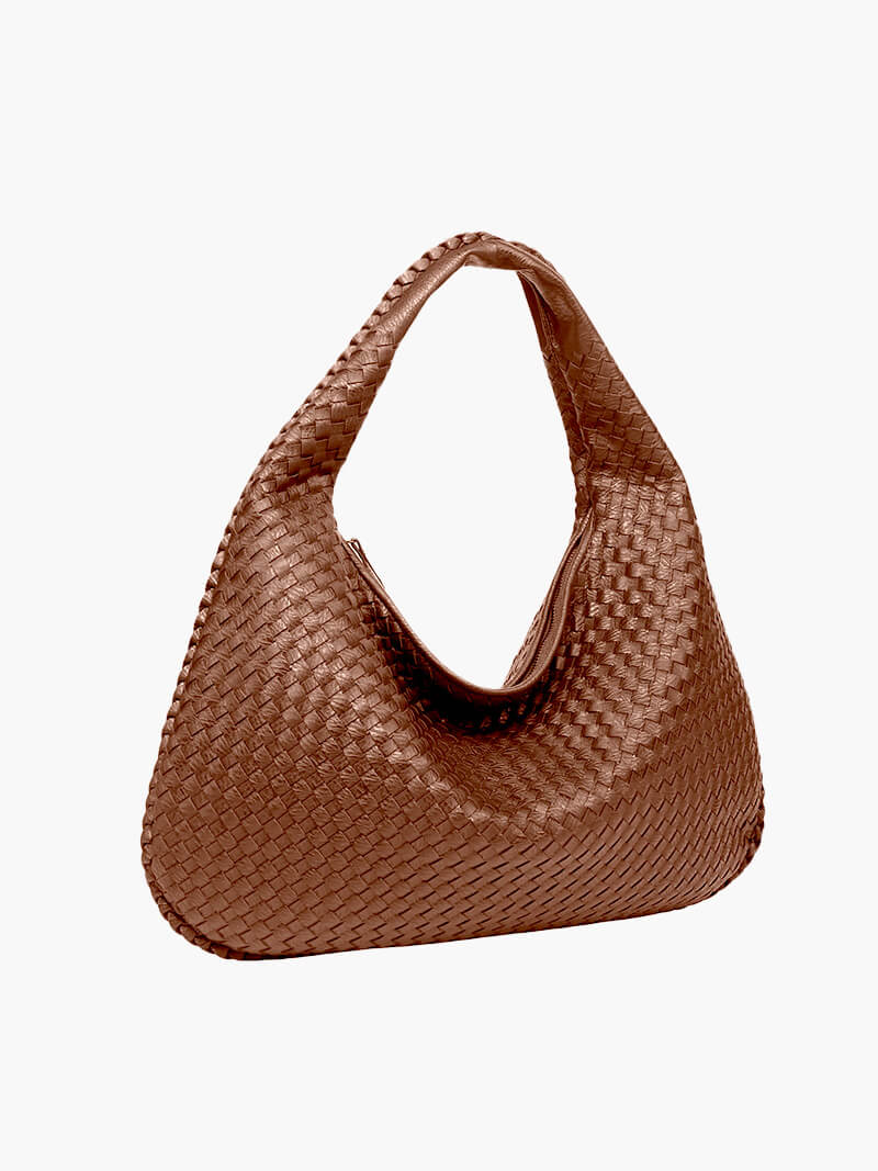 Iliana | Oversized Woven Tote Bag in Handwoven Overalls Style
