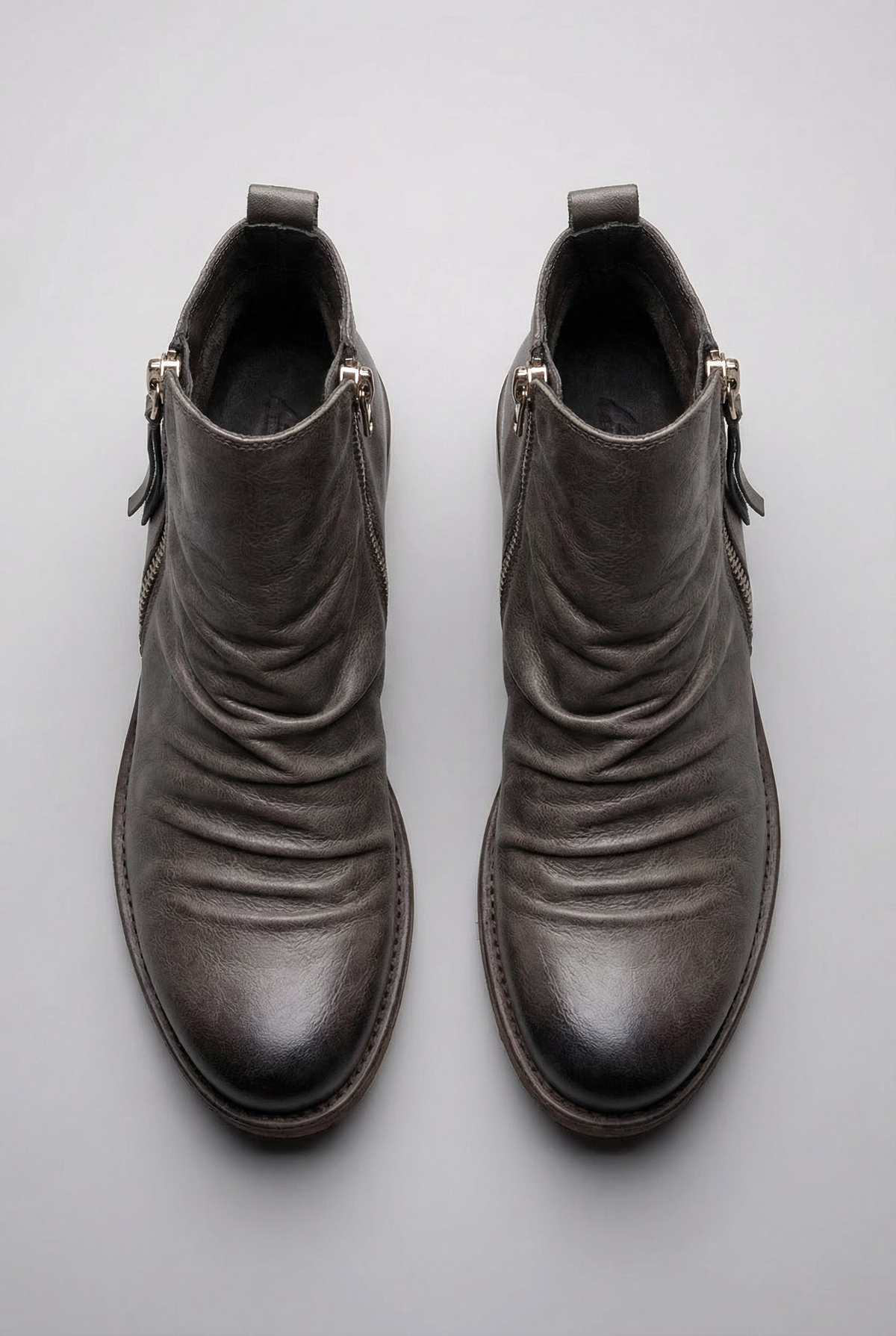 Augustin | Black Suede Leather Low Heel Ankle Boots
