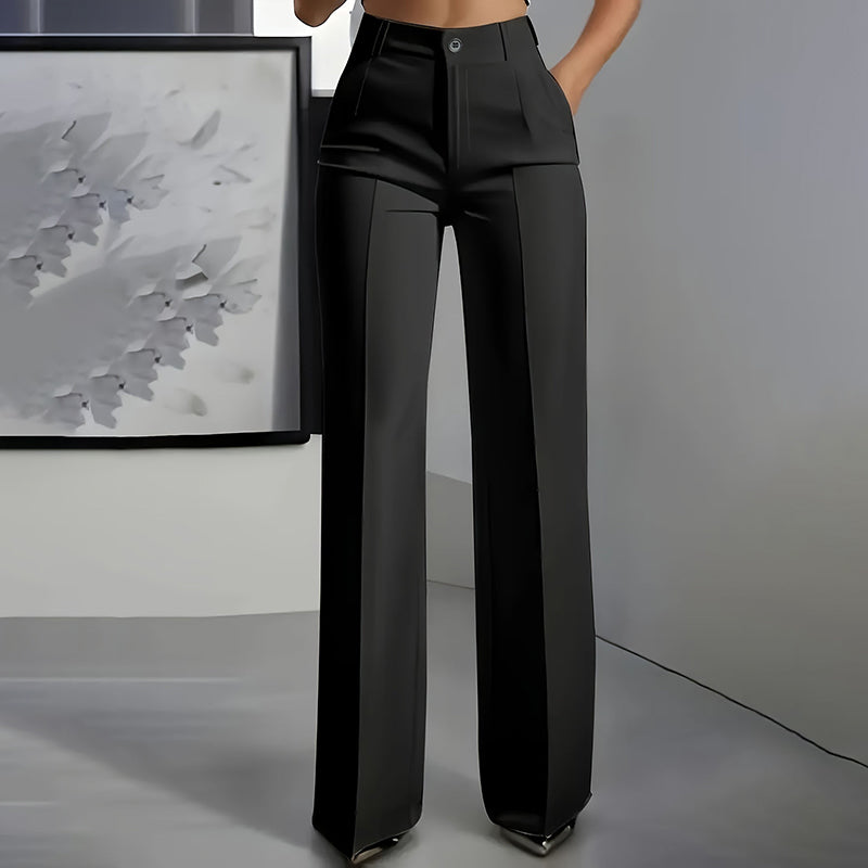 Ghislaine | Wide Leg High Waist Tailored Trousers