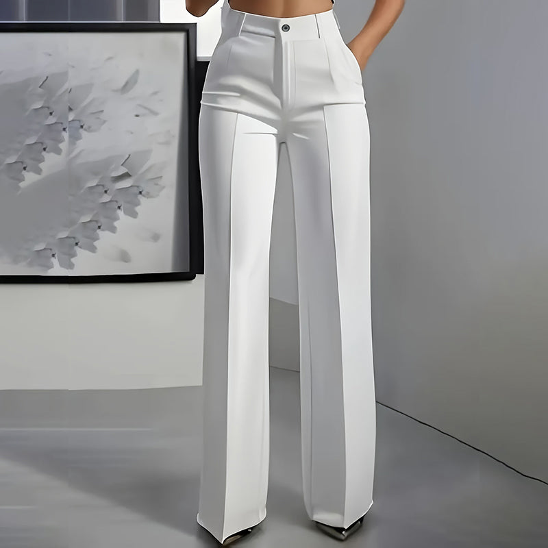 Ghislaine | Wide Leg High Waist Tailored Trousers