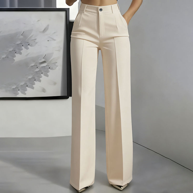Ghislaine | Wide Leg High Waist Tailored Trousers