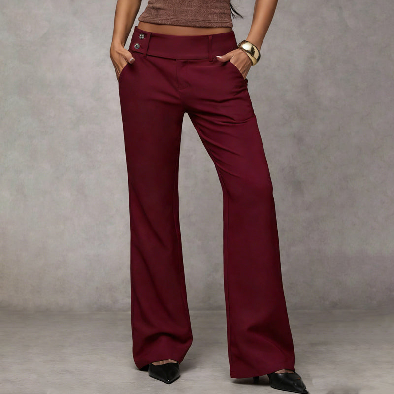 Nadia | High Waisted Wide Leg Trousers For Smart Casual Wear