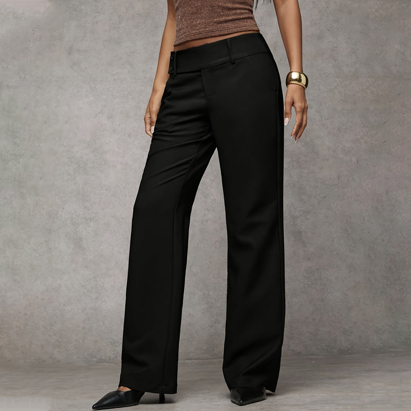 Nadia | High Waisted Wide Leg Trousers For Smart Casual Wear