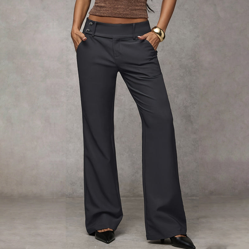 Nadia | High Waisted Wide Leg Trousers For Smart Casual Wear