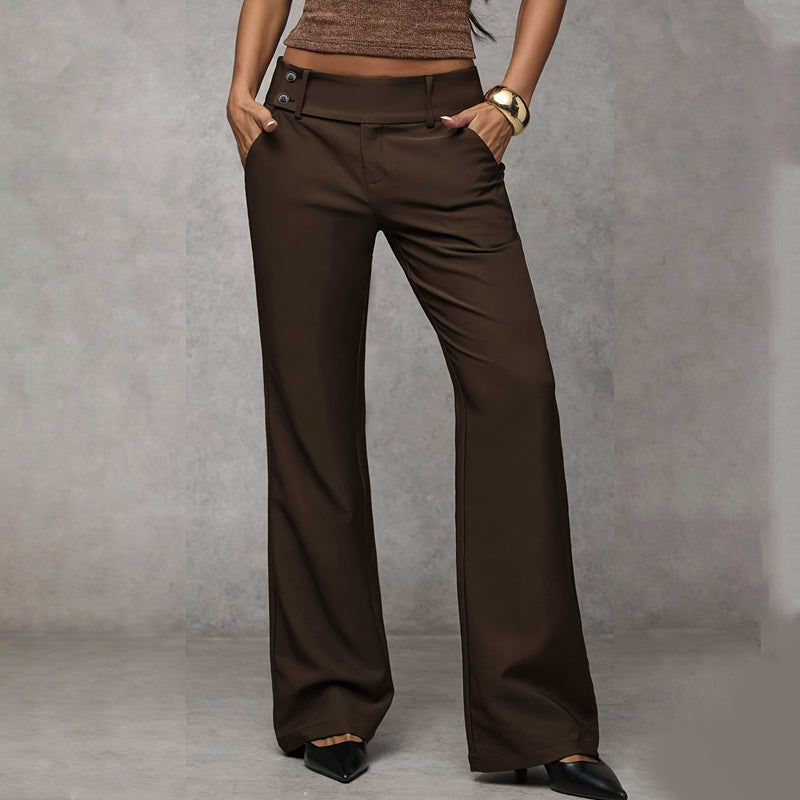 Nadia | High Waisted Wide Leg Trousers For Smart Casual Wear