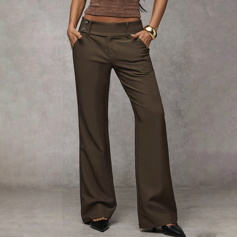 Nadia | High Waisted Wide Leg Trousers For Smart Casual Wear