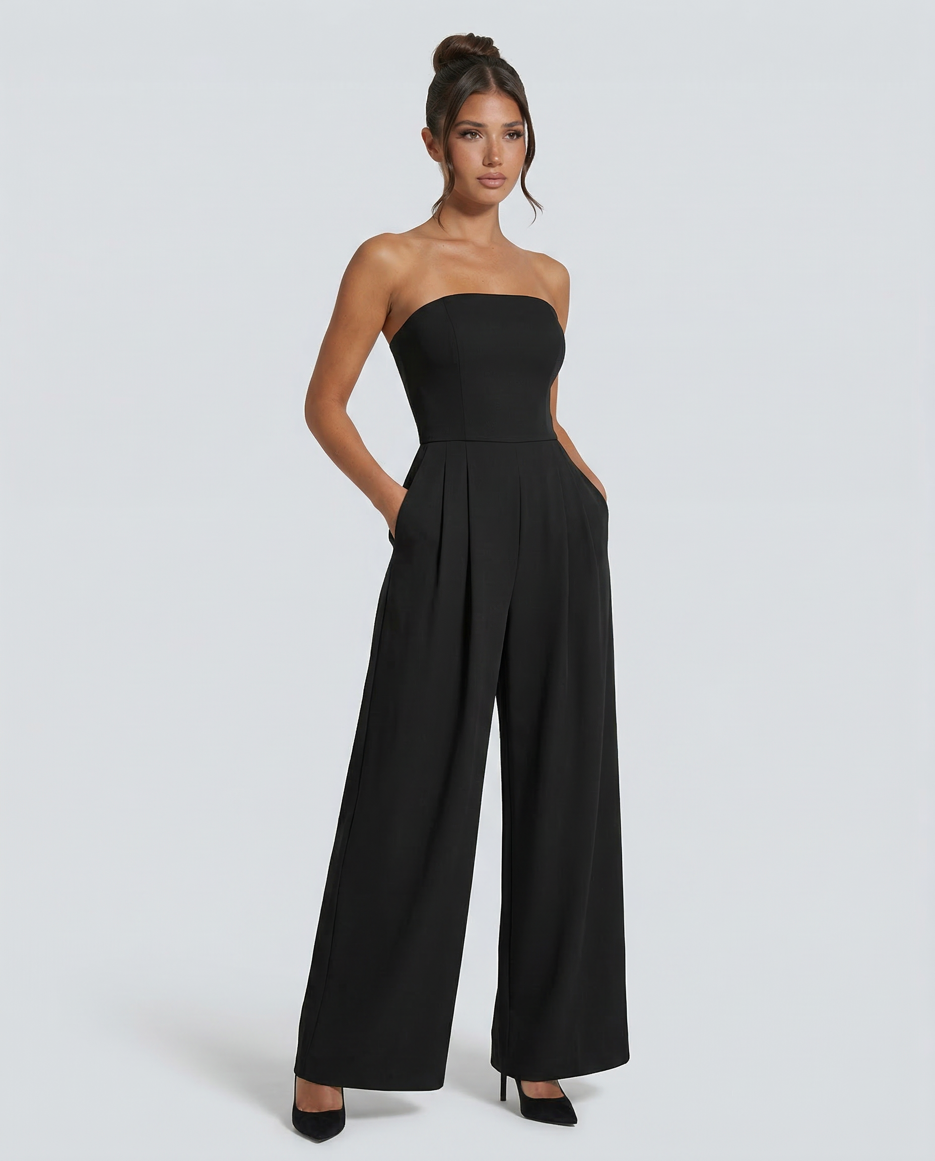 Manon | Strapless Wide Leg Jumpsuit For Wedding Guest & Events