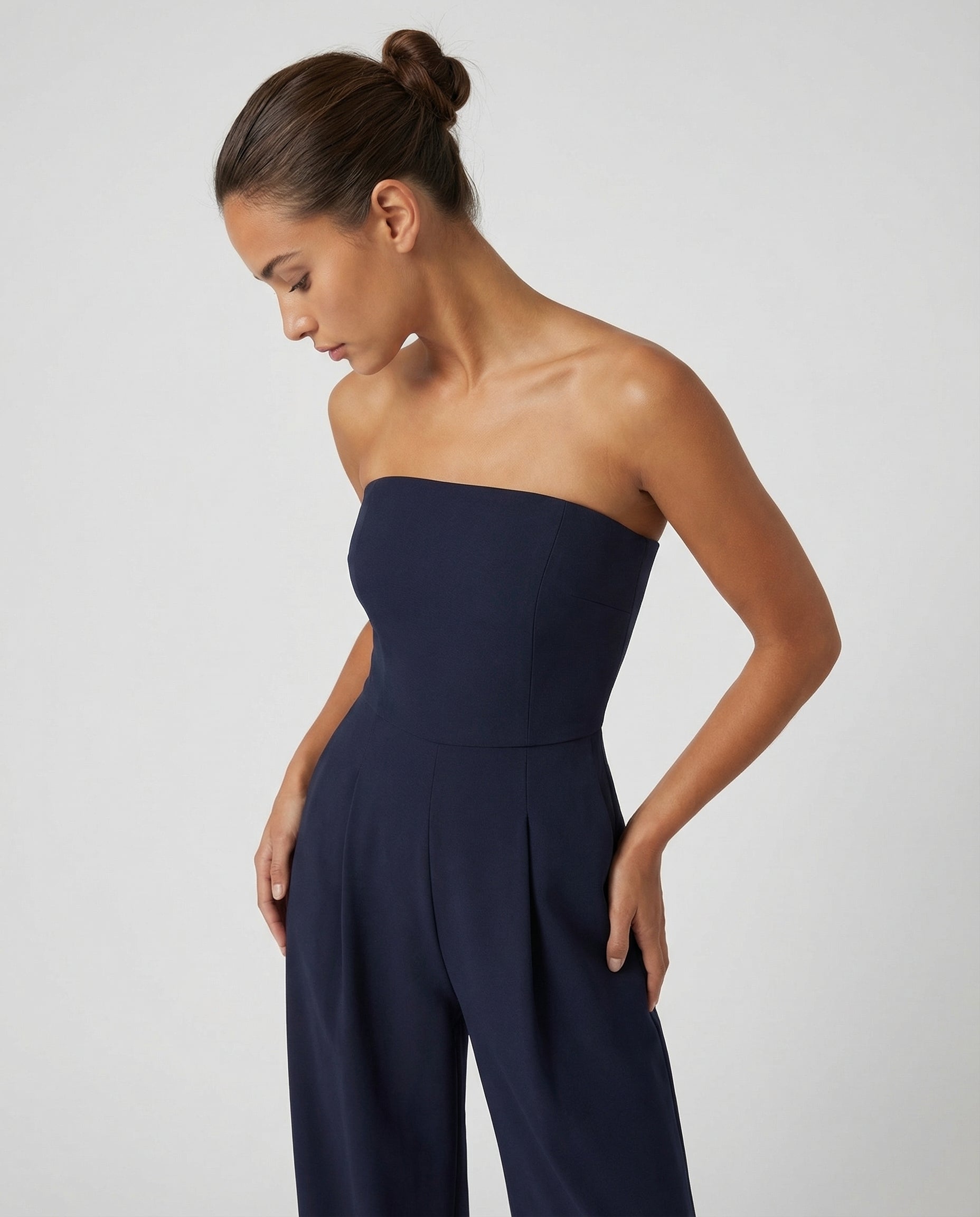 Manon | Strapless Wide Leg Jumpsuit For Wedding Guest & Events