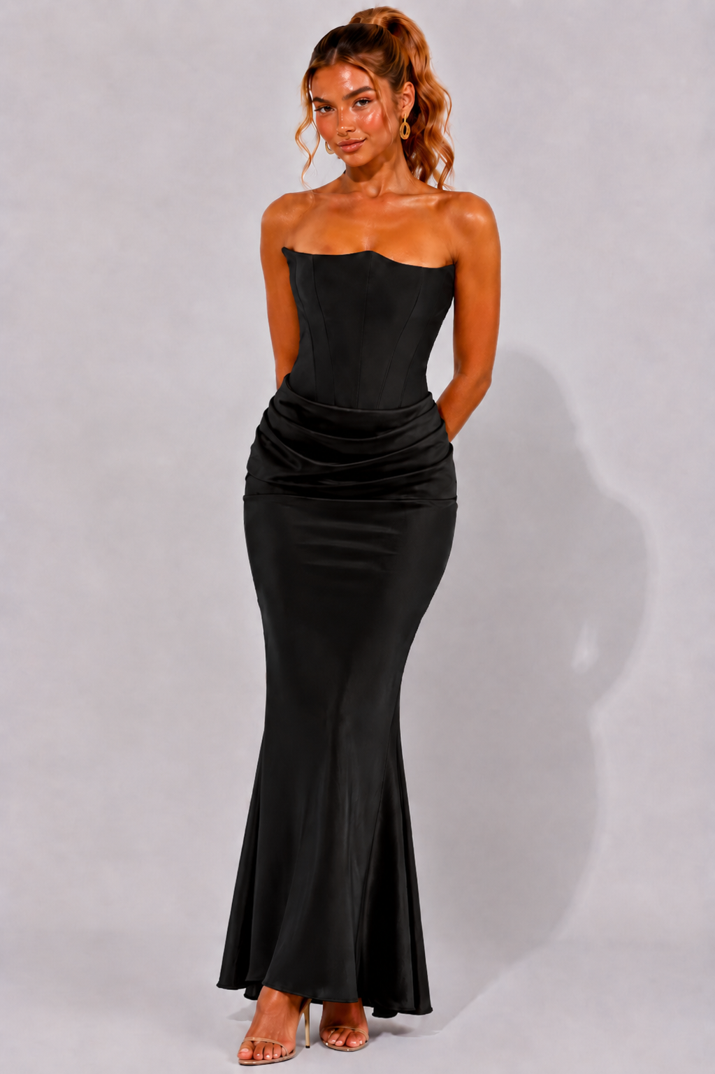 Amandine | Strapless Ball Gown Wedding Guest Dress