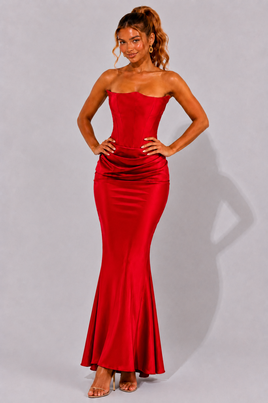 Amandine | Strapless Ball Gown Wedding Guest Dress