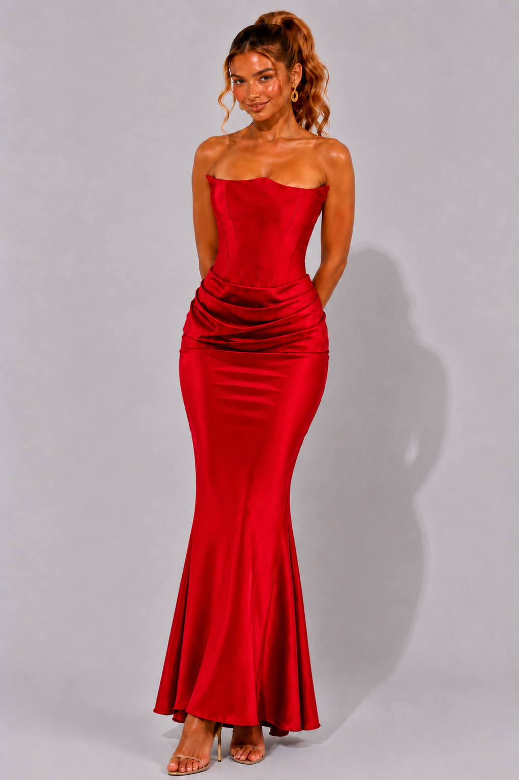 Amandine | Strapless Ball Gown Wedding Guest Dress