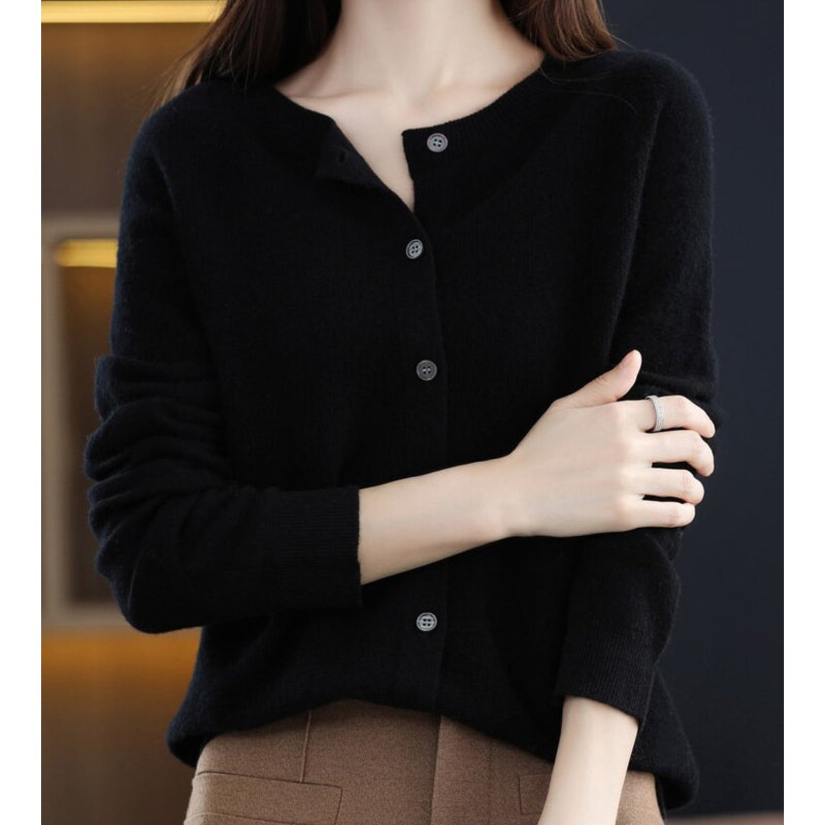 Felicity | Women's Cashmere V-Neck Cardigan for Work & Weekend