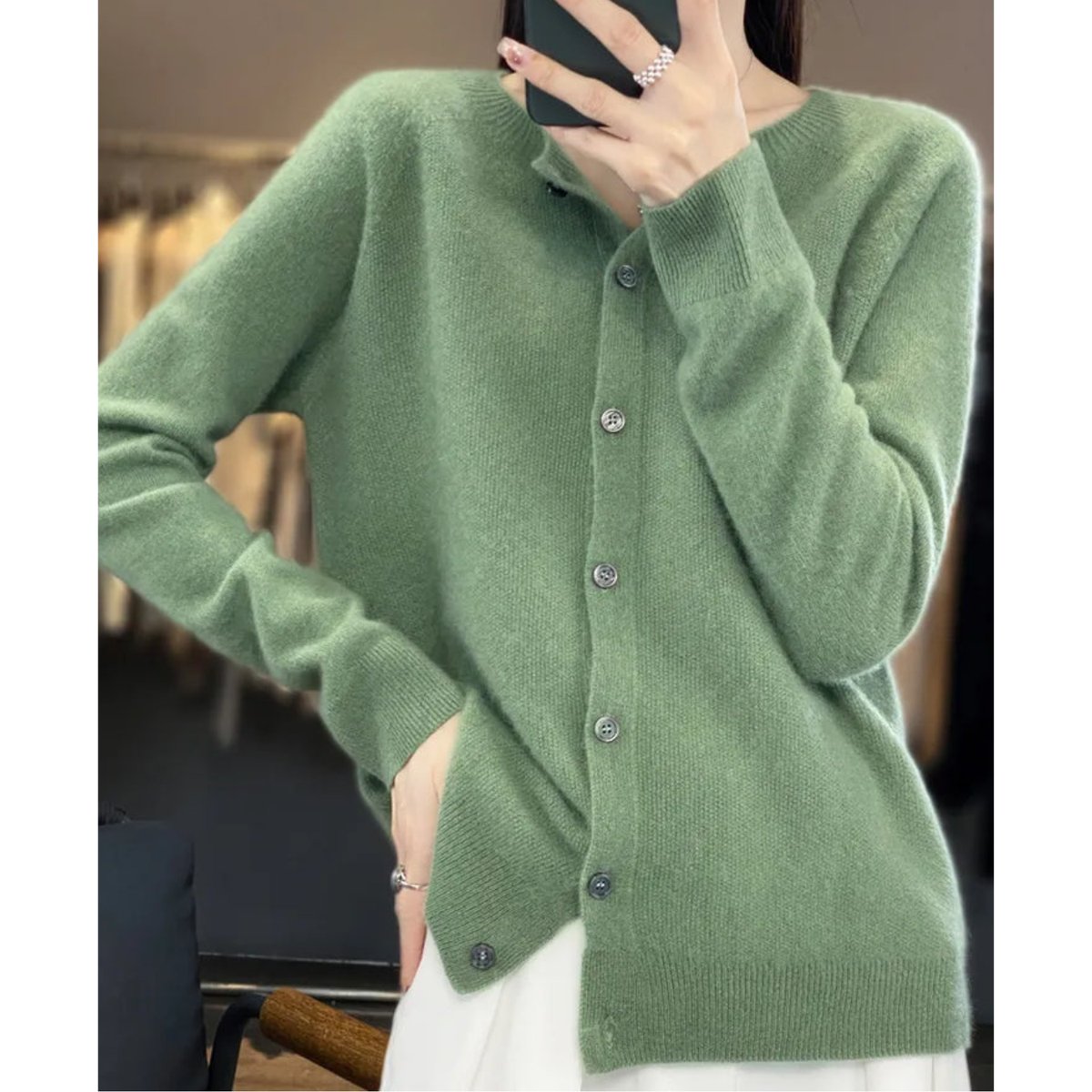 Felicity | Women's Cashmere V-Neck Cardigan for Work & Weekend