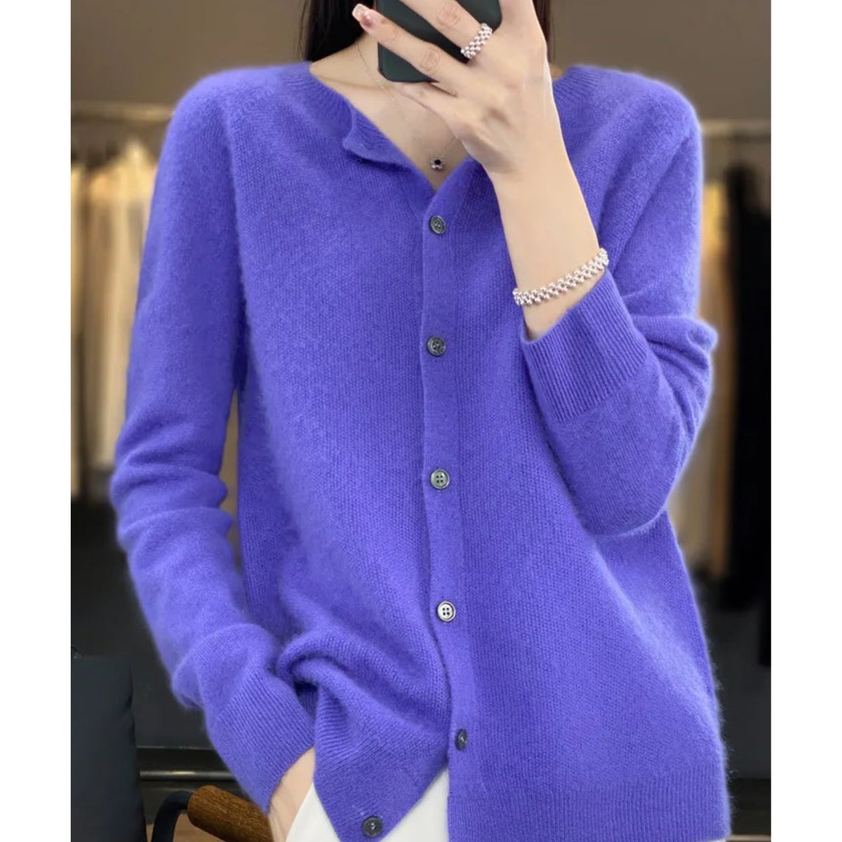 Felicity | Women's Cashmere V-Neck Cardigan for Work & Weekend