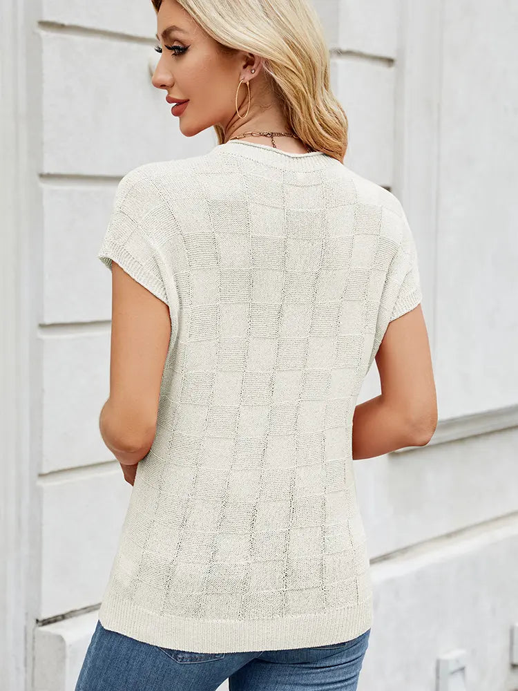 Edith | Crochet Knit Sweater Relaxed Casual Jumper