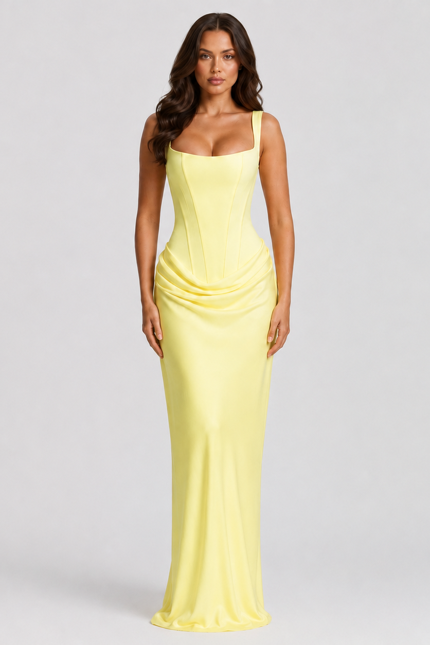 Eloise | Formal Corset Pleated Maxi Dresses For Women