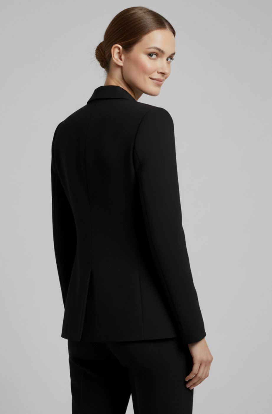 Mathilde | Velvet Sequin Double Breasted Blazer Coat Black Pink Gold Buttons