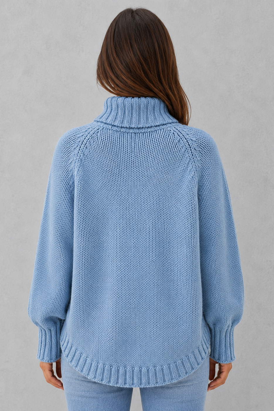 Capucine | Womens Cable Knit Cashmere Jumper Roll Neck Winter