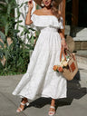 Solene | Long Sleeve Wedding Guest Dresses Tiered Maxi
