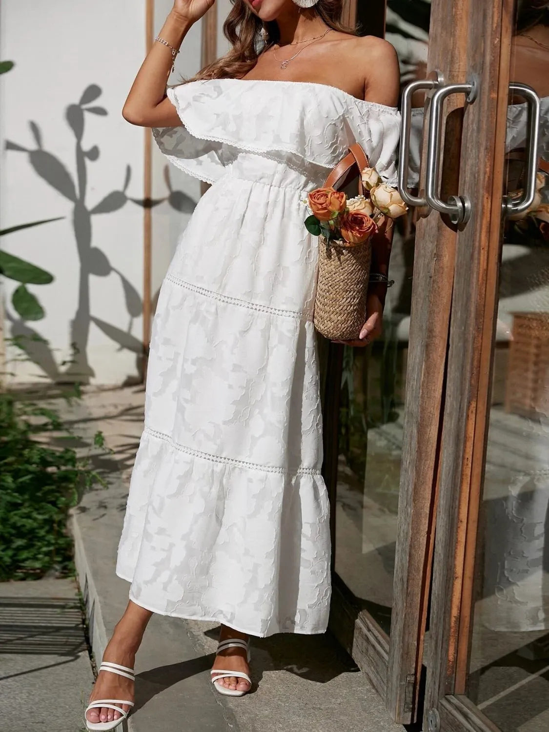 Solene | Long Sleeve Wedding Guest Dresses Tiered Maxi