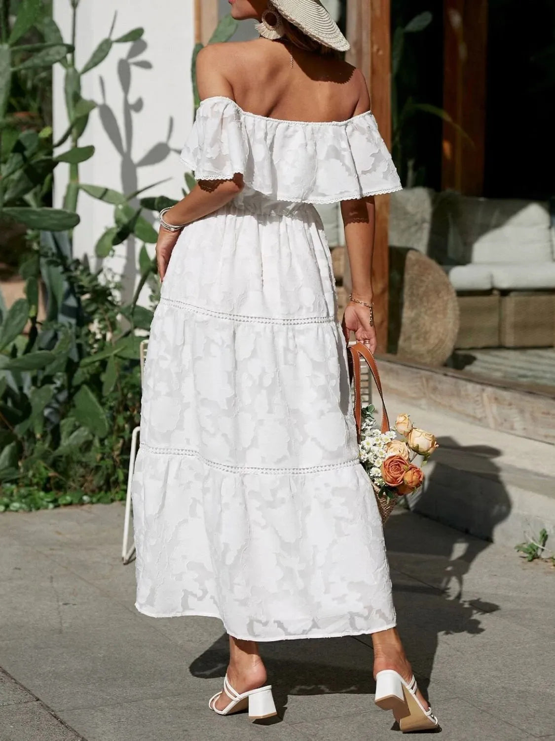 Solene | Long Sleeve Wedding Guest Dresses Tiered Maxi