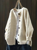 Violaine | Women's Cashmere Cardigan Cable-Knit Relaxed Fit