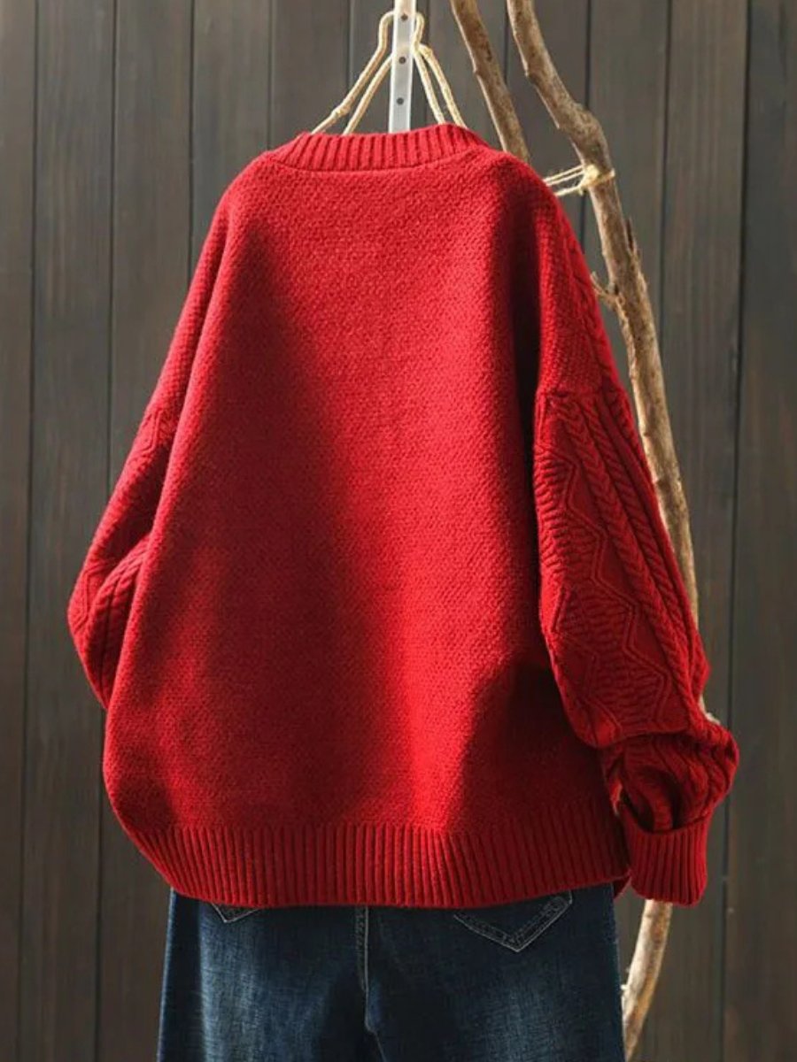 Violaine | Women's Cashmere Cardigan Cable-Knit Relaxed Fit