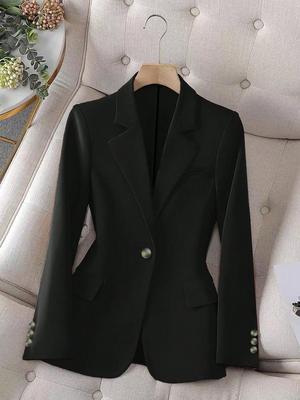 Arabella | Womens Black Blazer Jacket Tailored Office Casual
