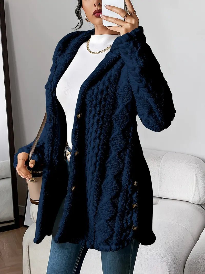 Albane | Red Grey Camel Hooded Cashmere Cardigan Women