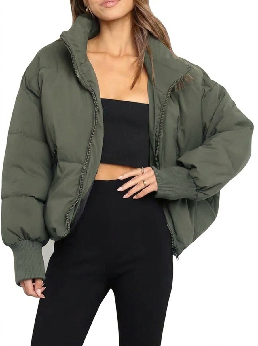 Elodie | Cropped Oversized Puffer Jacket With Hood