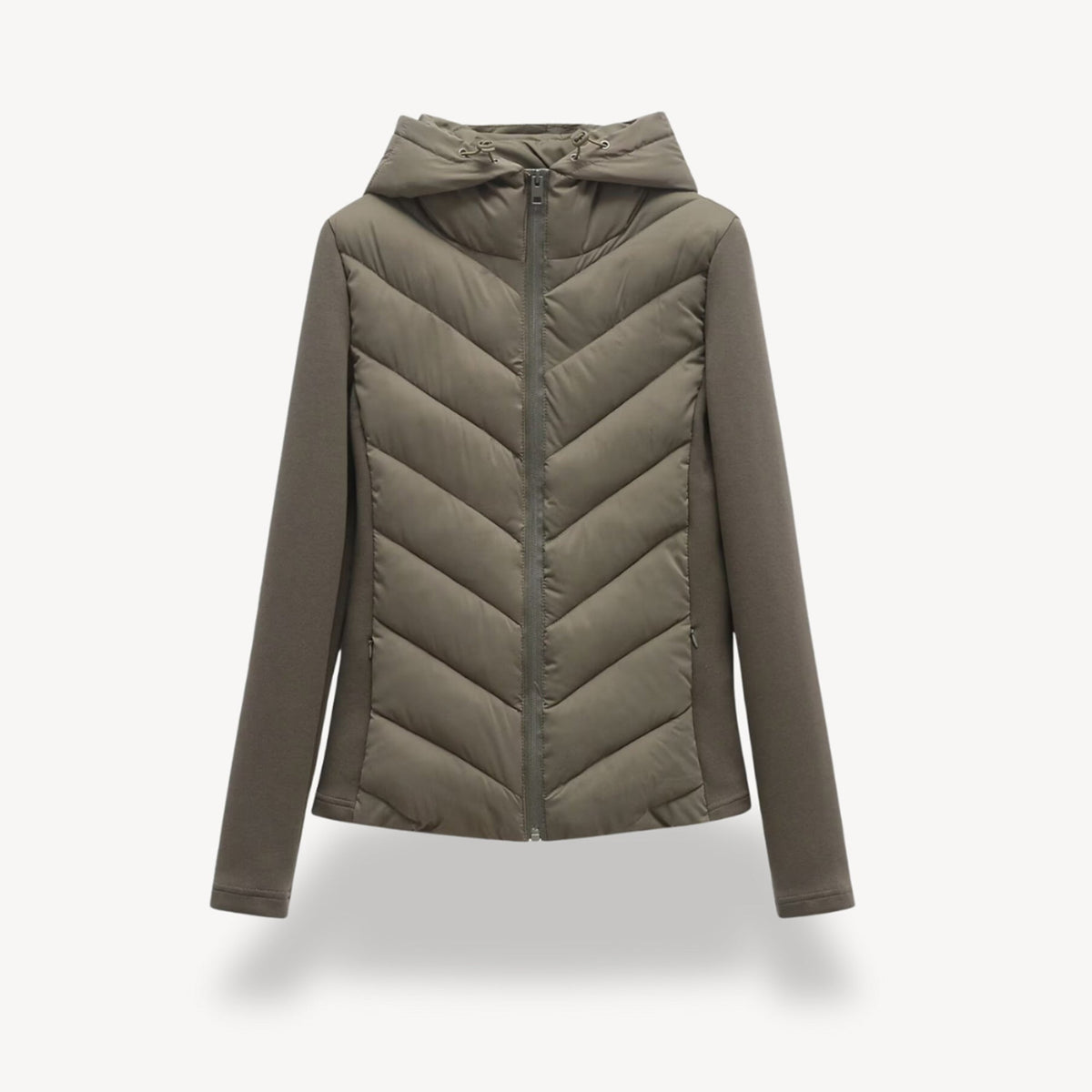 Constance | Quilted Puffer Jacket Hood Winter Coats — Green