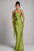Bryony | Plus Size Evening Dresses Corset Satin Maxi Formal