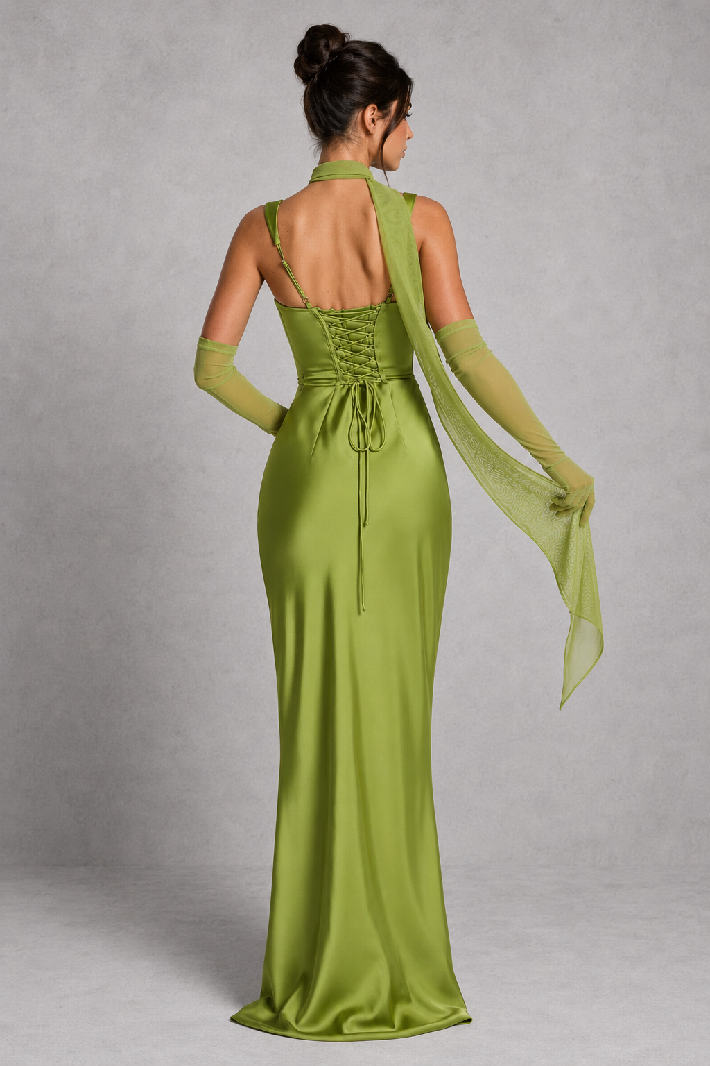 Bryony | Plus Size Evening Dresses Corset Satin Maxi Formal