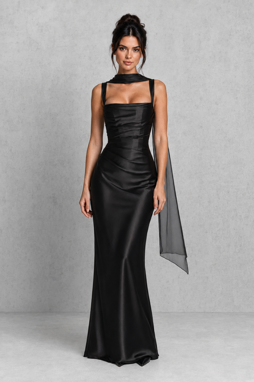 Bryony | Plus Size Evening Dresses Corset Satin Maxi Formal