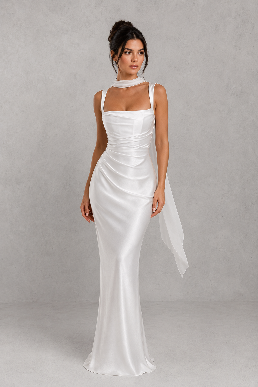 Bryony | Plus Size Evening Dresses Corset Satin Maxi Formal